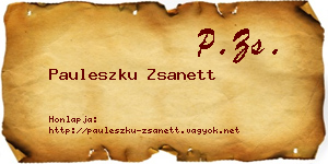 Pauleszku Zsanett névjegykártya