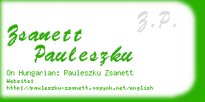 zsanett pauleszku business card